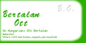 bertalan ott business card